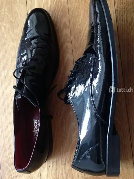 Lackschuhe schwarz Gabor 40 wie Neu