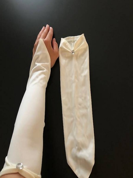 Hochzeits handschuhe creme weiss