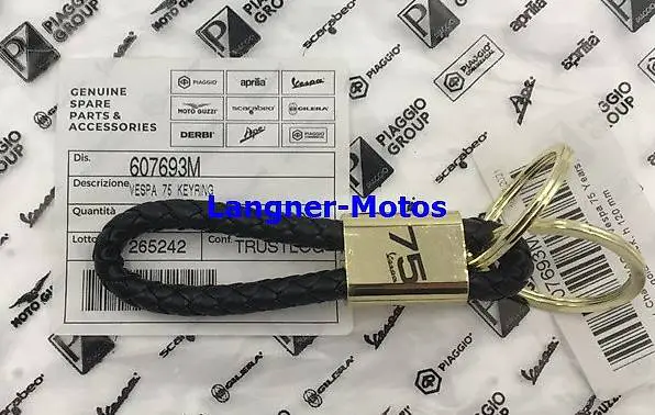 Schlüsselanhänger original PIAGGIO Vespa 75 Jahre gold/schw.