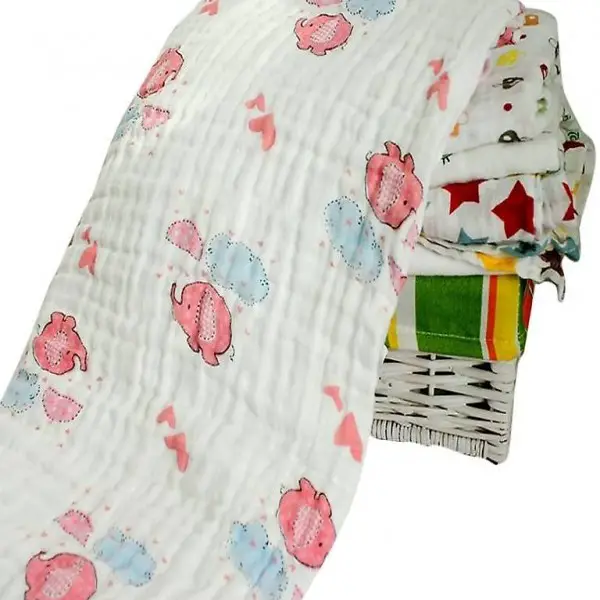 Mullwindel Pucktuch "Elefant pink" NEU