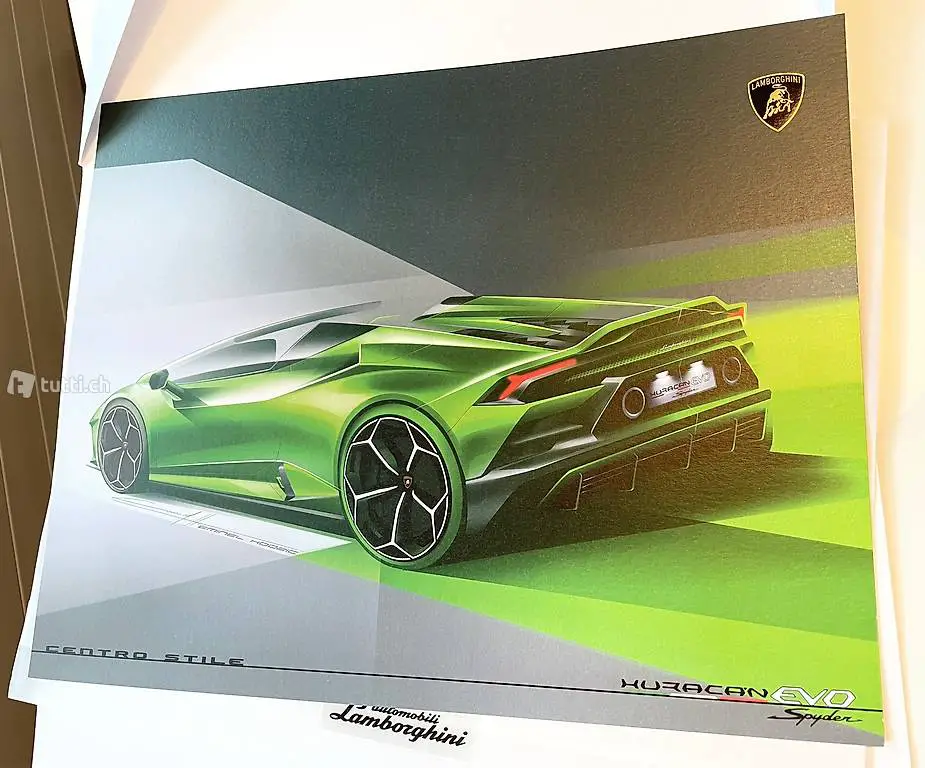 Lamborghini Huracan Evo Spyder Kunstdruck - selten