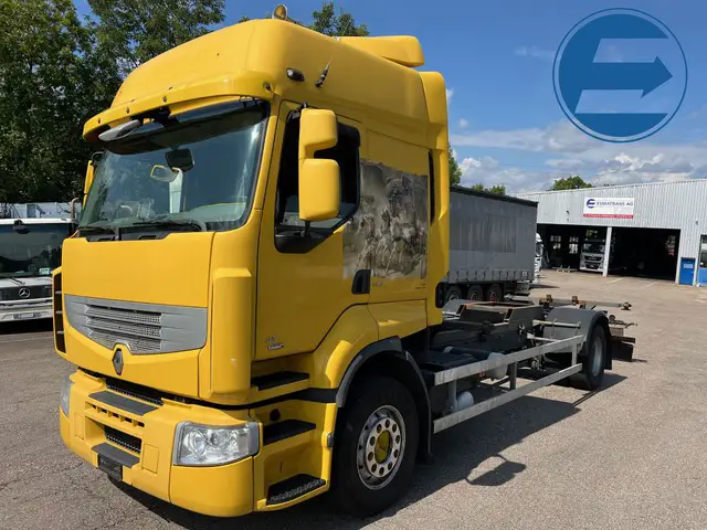 RENAULT / RENAULT TRUCKS, Premium 450 Containertransport, Wechselrahmen / Containerchassis
