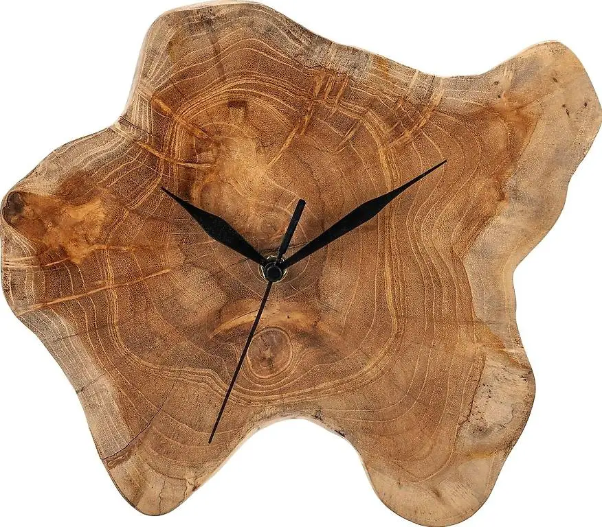 Teakholz Wanduhr