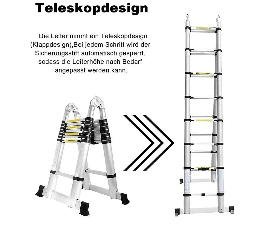 Klappbare Teleskopleiter