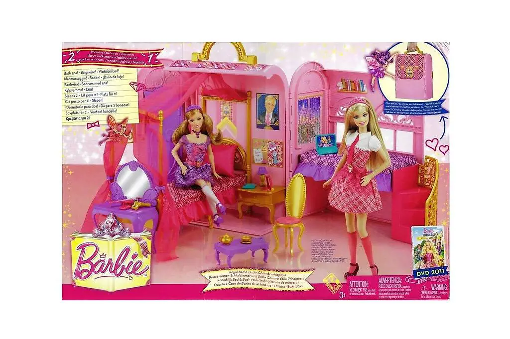 BARBIE - V6823 Prinzessinnen-Schlafzimmer für 2