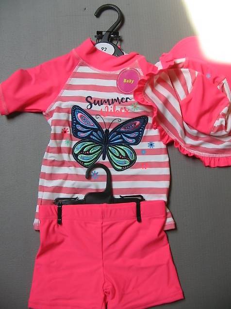 süsser UVP Bade Schutzanzug Sonnenschutz NEU 92 rosa Hütli
