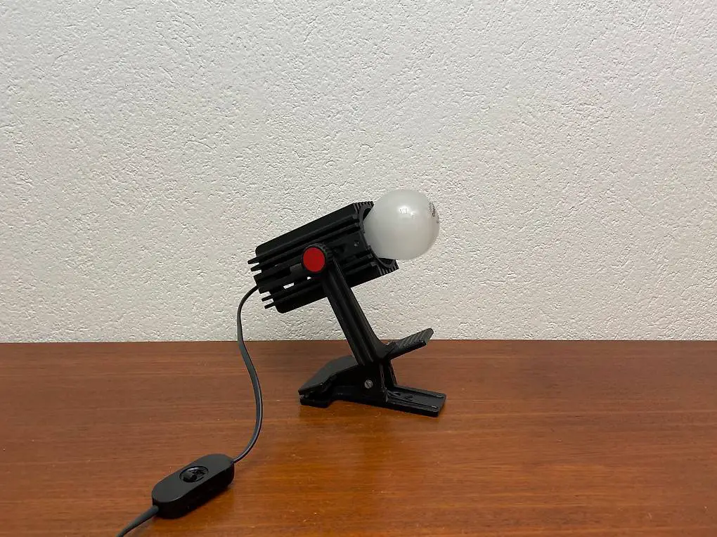 2x 80s Design Klemmspot vintage Spot Klemmlampe postmodern