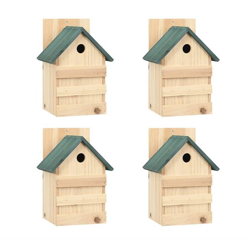 Vogelhäuser 4 Stk. 23x19x33 cm Tannenholz