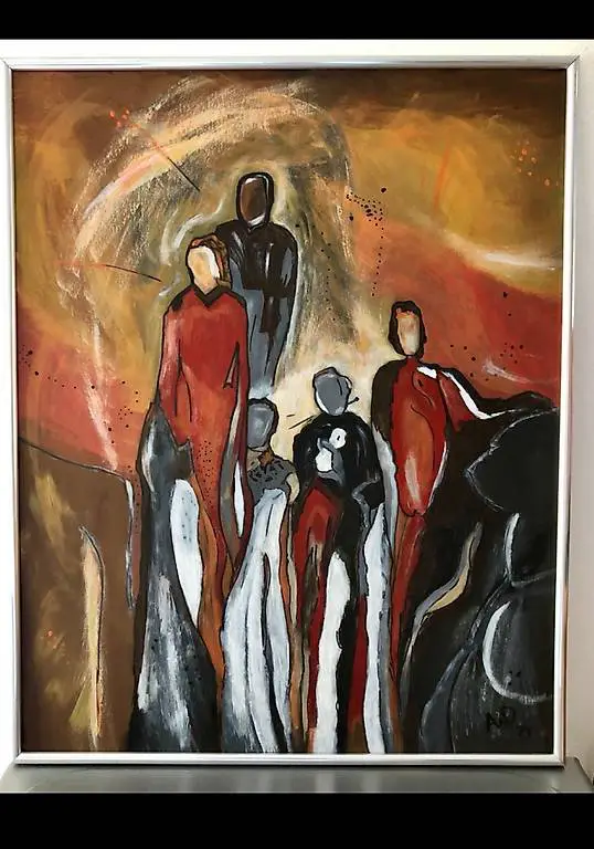 Selbstgemaltes Bild "Family 5"