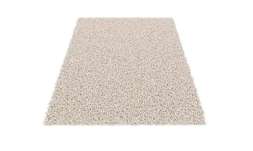 Hochflor Teppich 80 x 150 cm creme