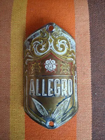 Altes Allegro Steuerkopf CH Schild 1950