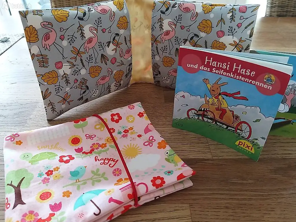 *bele Pixi Büechli Hülle Flamingo Tierli Utensilo Organizer