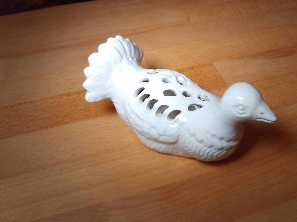 RARITÄT: weisse Fayence-Ente um 1750