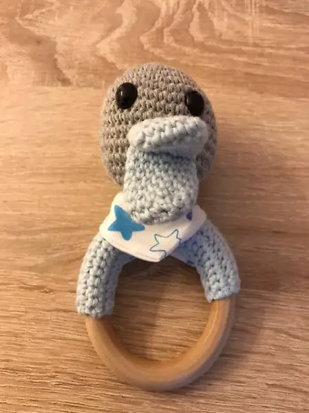 Entenrassel grau/hellblau