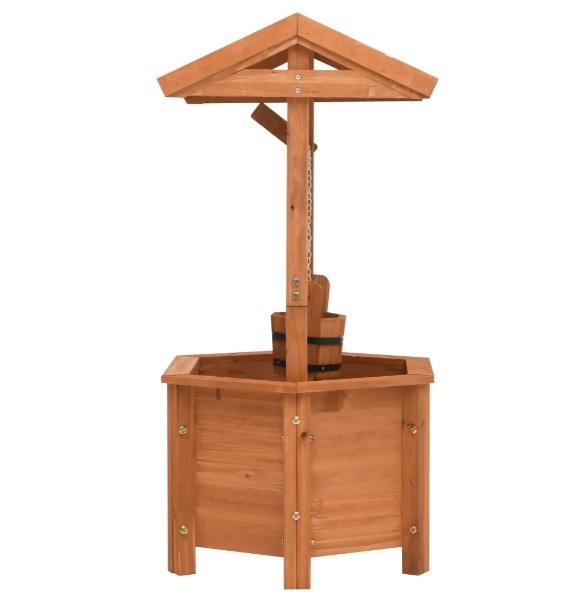 Wunschbrunnen-Pflanzkübel 40x40x84 cm Tannenholz ,9947238