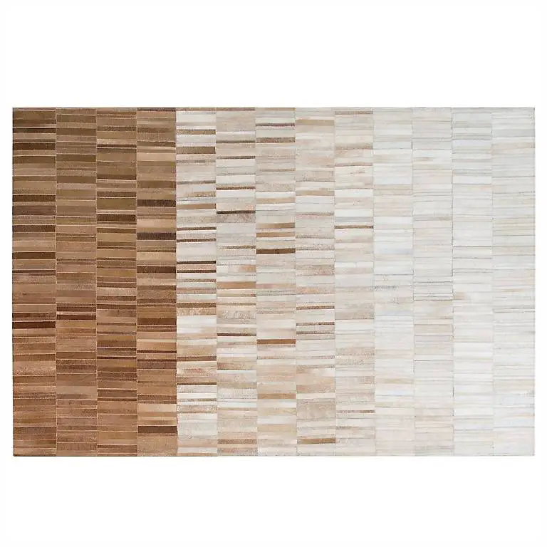 Tappeto in pelle bovina beige 140 x