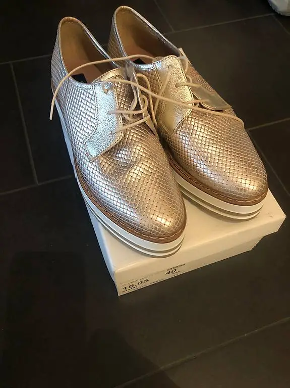 Plateau Schuhe gold Globus Gr 40