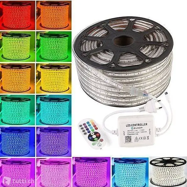  20M RGB Lichtschlauch Lichterschlauch LED Lichtschlauch Band