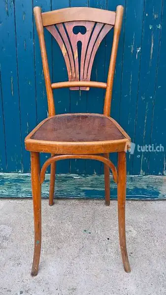  Thonet Stuhl 197/114p mit Furnierschäden um 1900