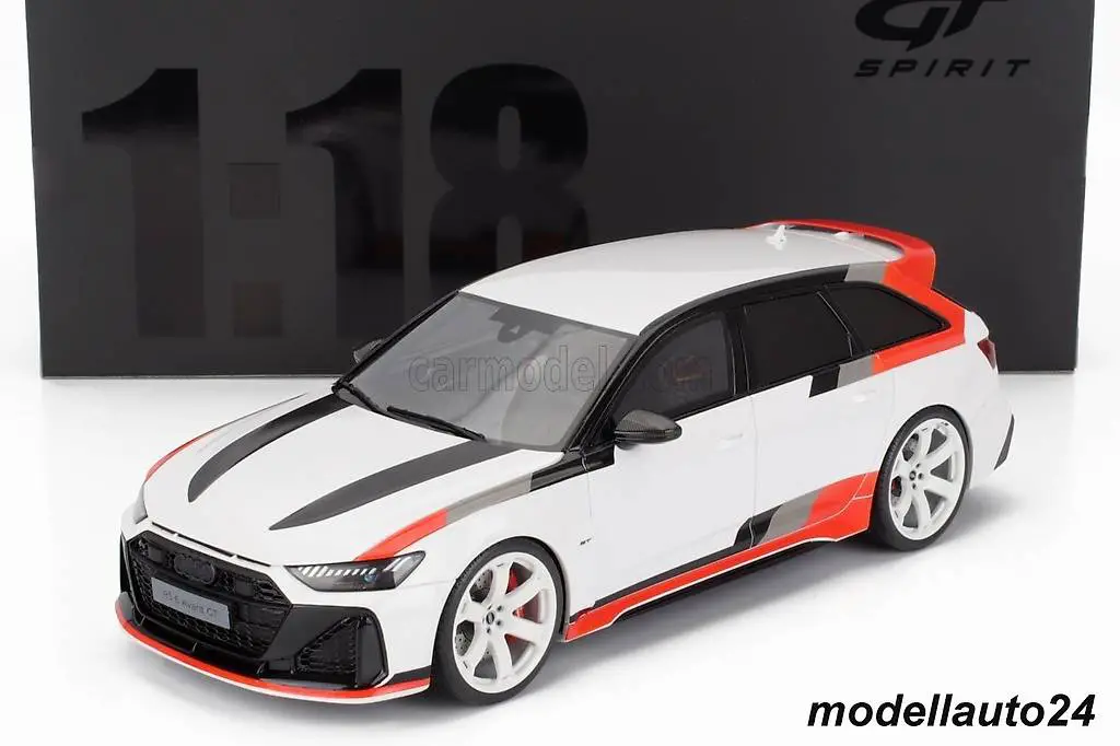 Audi RS6 GT Avant 2024 weiss-rot-grau / GT Spirit 1:18