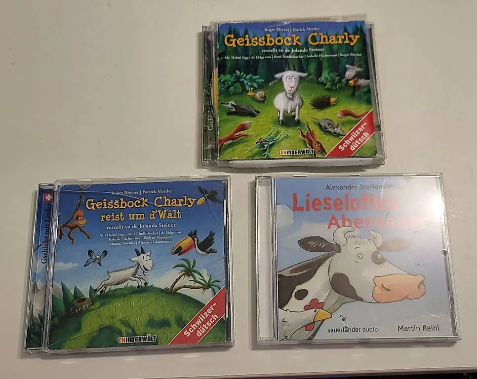 3 Hörspiel CDs Geissbock Charly / Liselottes Abenteuer