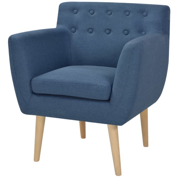  Sessel Blau Stoff