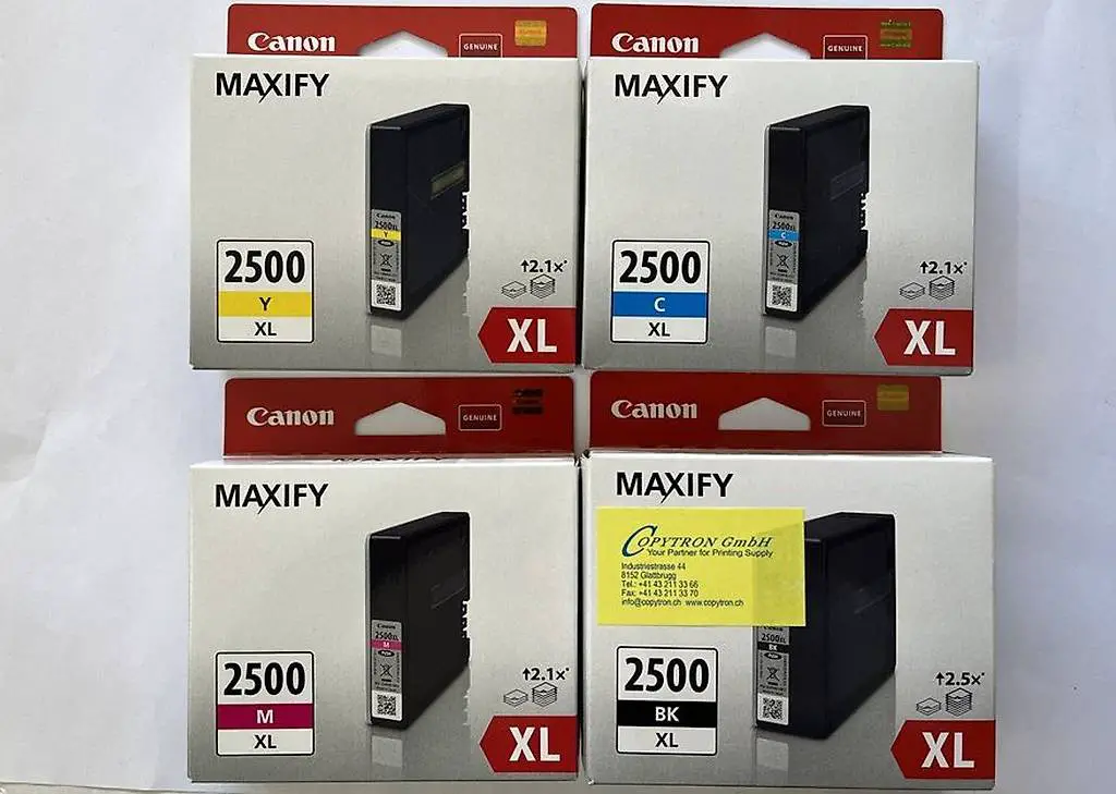 4 Stk. Original Canon PGI-2500 XL Patronen in Multipack