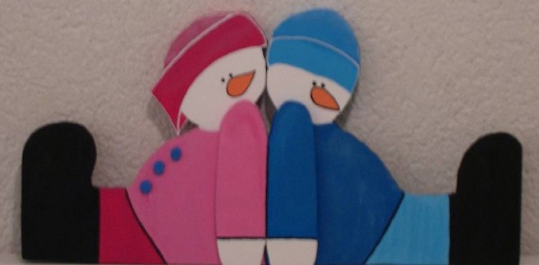 Schneemann Schneemandli Holz Deko