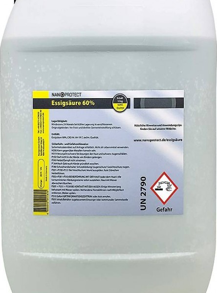  Essigsäure 60% | 10 kg | Premium Qualität