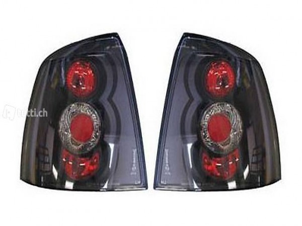  KLARGLAS RÜCKLEUCHTEN SCHWARZ FÜR Opel Astra G CC 98-05
