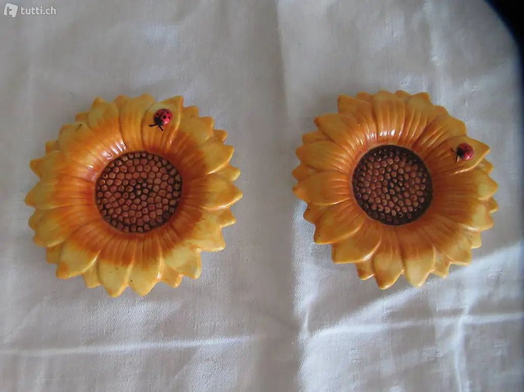 2 Sonnenblumen - Kerzenständer, Tischdekoration