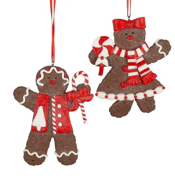 Baumschmuck Lebkuchenmann und Lebkuchenfrau