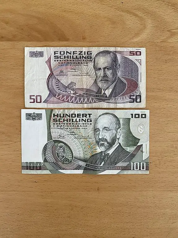 Banknote Österreich 50-100 Schillings 1984-1986