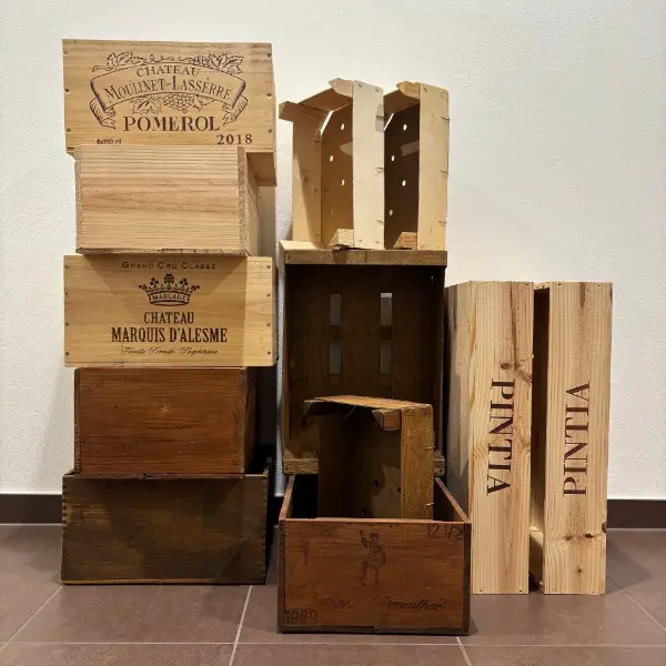 xxl set hochwertige holz wein boxen kisten case regal
