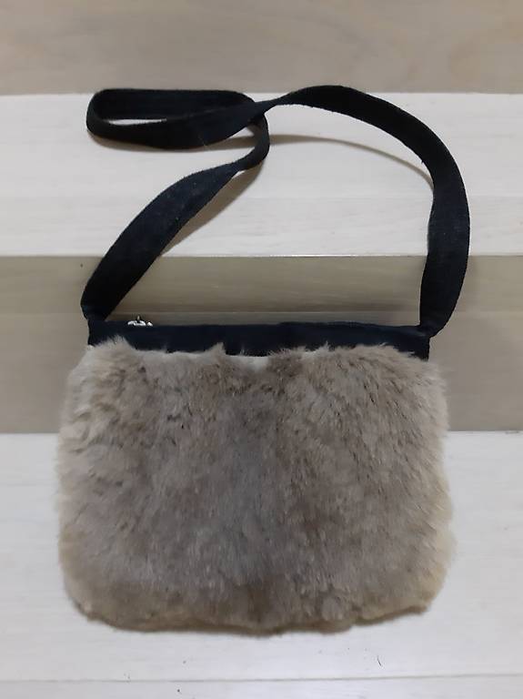 Hasenfell Muff Tasche