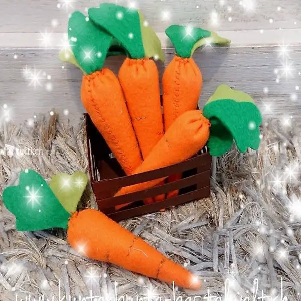 Karotten aus Filz