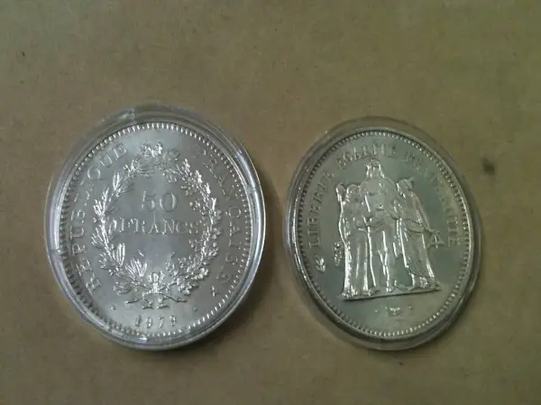 50 France Silber Münzen