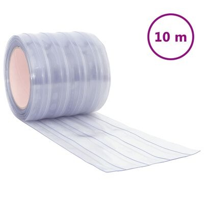  vidaXL Türvorhang Transparent 200x1,6 mm 10 m PVC