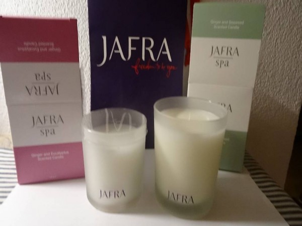 Jafra SPA DUFTKERZEN Ingwer-Algen & Ginger-Eukalyptus Neu