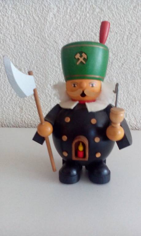 rauchermann bergmann, ca. 15 cm gross, erzgebirge holzkunst