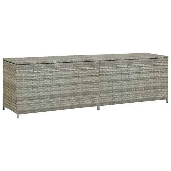  Gartenbox Poly Rattan 200×50×60 cm Grau