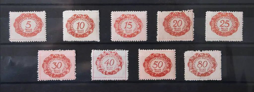 Porto Marken Fürstentum Liechtenstein 1920, postfrisch