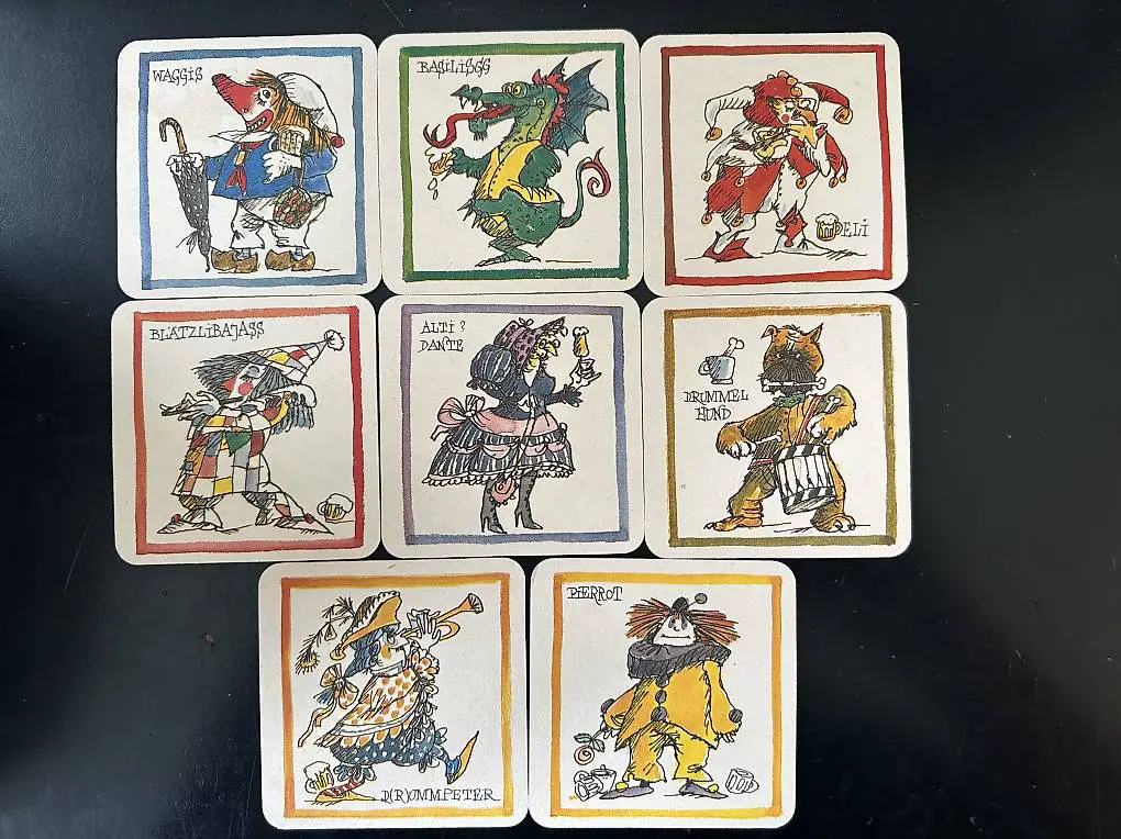 Basler Fasnacht Cardinal Bier Bierdeckel