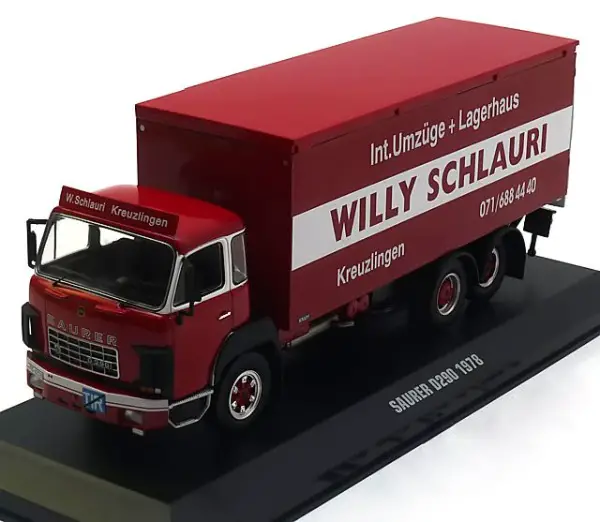 NEU: Saurer D 300F LKW Kofferaufbau 1978 "Willy Schlauri