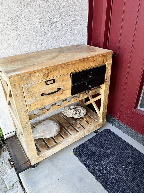 Mangoholz Servierwagen