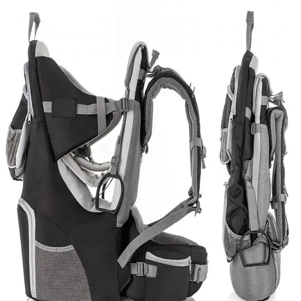  Rückentrage - Rücken Babytrage mit Sonnenschutz, Gurt