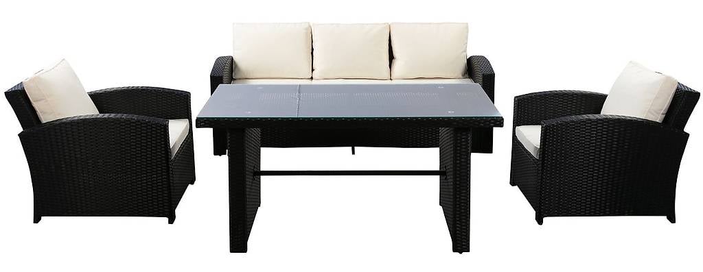  Gartenset KORFU schwarz