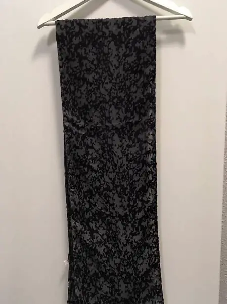 IDEA PLUS, Schal, gemustert, grau/violett, Samt/Strick