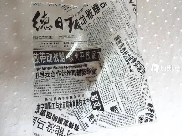 Exclusive Glas-Schale mit Zeitungsdruck