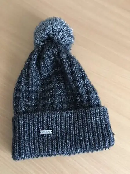 Strickmütze mit Fleeceeinsatz antrazith